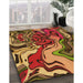 Machine Washable Transitional Saffron Red Rug in a Family Room, wshpat3161org