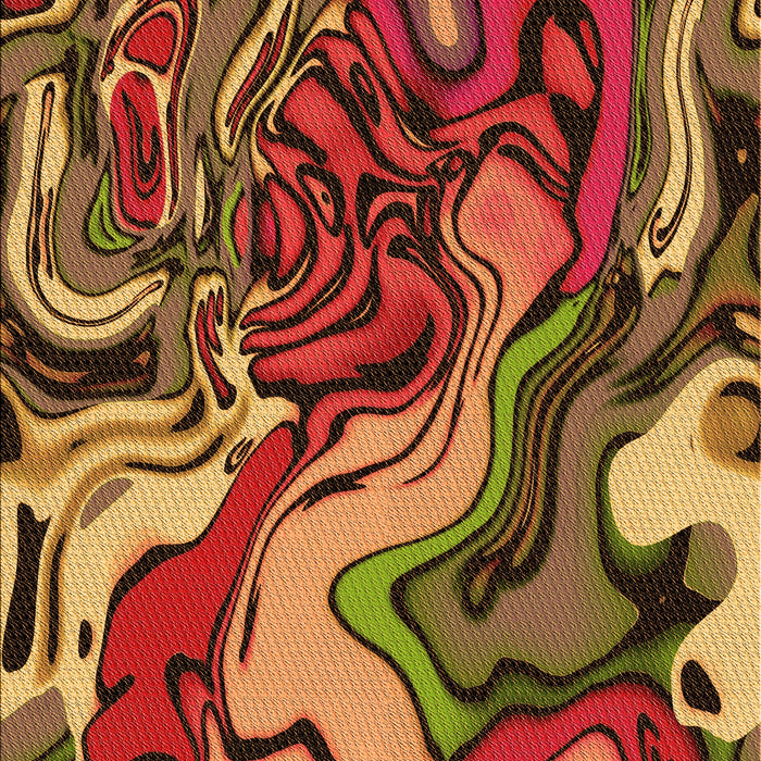 Machine Washable Transitional Saffron Red Rug, wshpat3161org