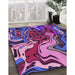 Machine Washable Transitional Purple Rug in a Family Room, wshpat3161pur