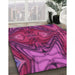 Machine Washable Transitional Magenta Pink Rug in a Family Room, wshpat3162pur