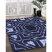 Machine Washable Transitional Periwinkle Purple Rug in a Family Room, wshpat3163blu