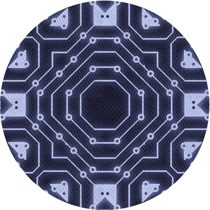 Square Machine Washable Transitional Periwinkle Purple Rug in a Living Room, wshpat3163blu