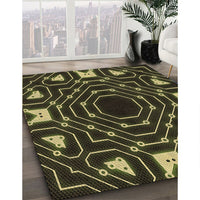 Patterned Midnight Gray Rug, pat3163brn