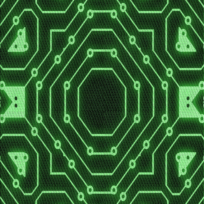 Patterned Deep Emerald Green Rug, pat3163grn