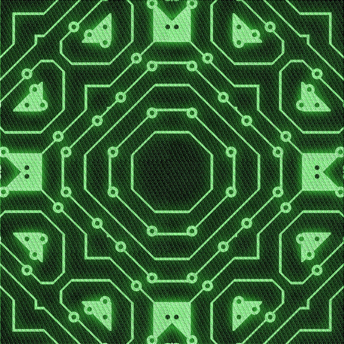 Round Patterned Deep Emerald Green Rug, pat3163grn