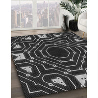 Patterned Platinum Gray Rug, pat3163gry