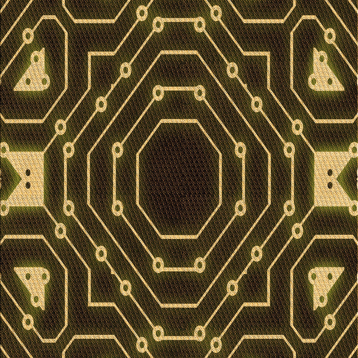 Patterned Black Brown Rug, pat3163org