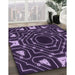 Machine Washable Transitional Deep Purple Rug in a Family Room, wshpat3163pur