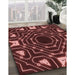 Machine Washable Transitional Cherry Red Rug in a Family Room, wshpat3163rd