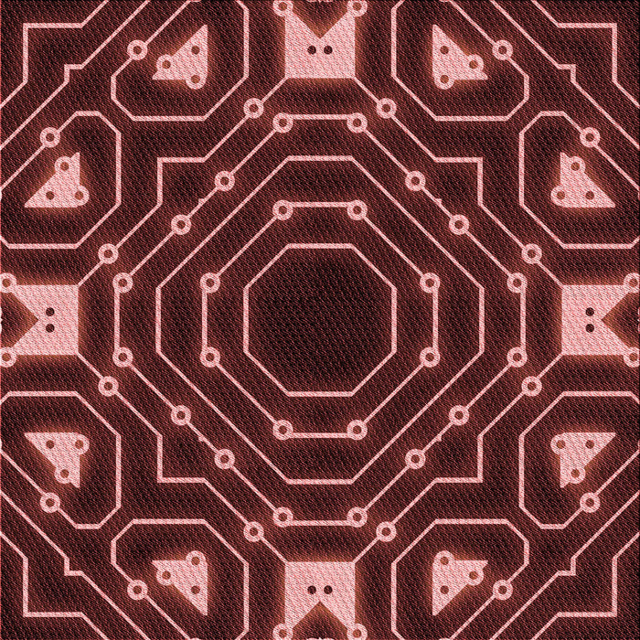 Round Patterned Cherry Red Rug, pat3163rd