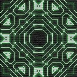 Square Patterned Green Modern Rug, pat3163