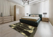 Patterned Brown Rug in a Bedroom, pat3164brn