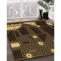 Patterned Light Brown Rug, pat3164org