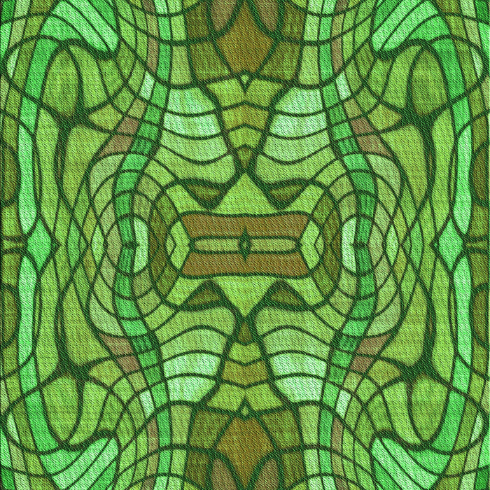 Patterned Green Rug, pat3165grn