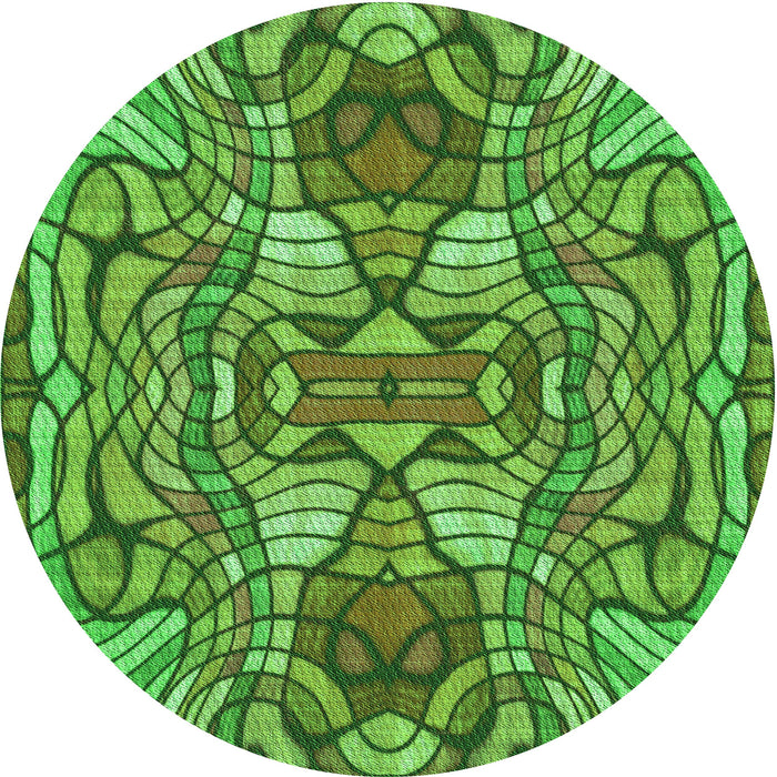 Square Machine Washable Transitional Green Rug in a Living Room, wshpat3165grn