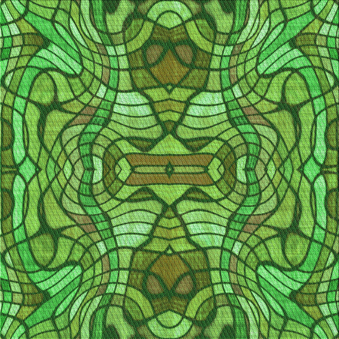 Round Patterned Green Rug, pat3165grn