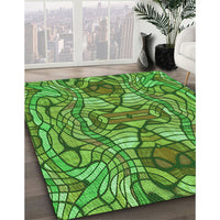 Patterned Green Rug, pat3165grn