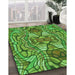 Patterned Green Rug in Family Room, pat3165grn