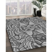 Patterned Dark Gray Rug, pat3165gry