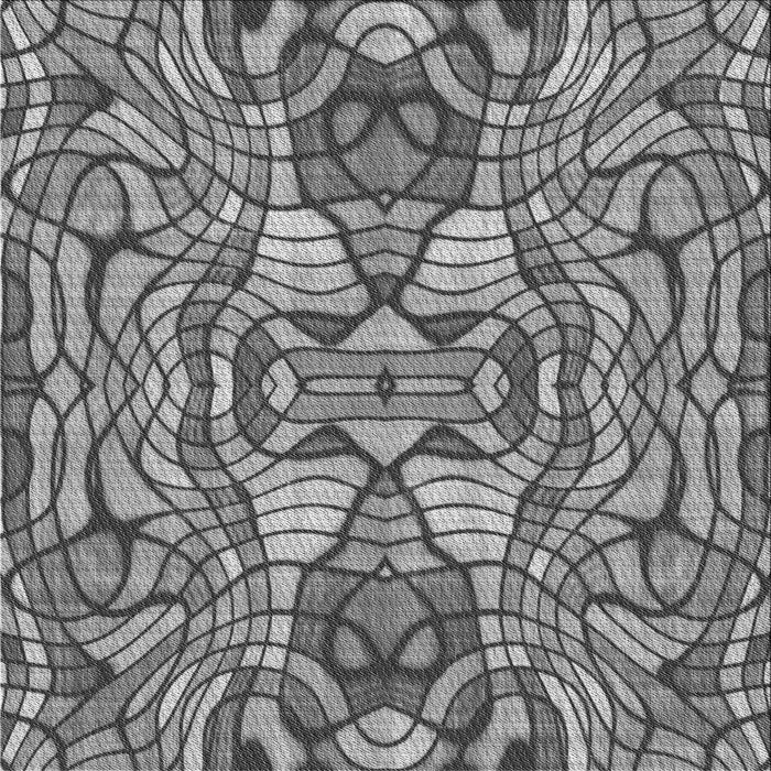 Round Patterned Dark Gray Rug, pat3165gry