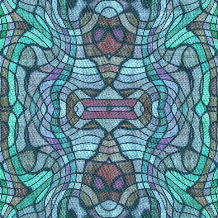 Round Patterned Blue Rug, pat3165lblu