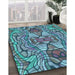 Machine Washable Transitional Blue Rug in a Family Room, wshpat3165lblu