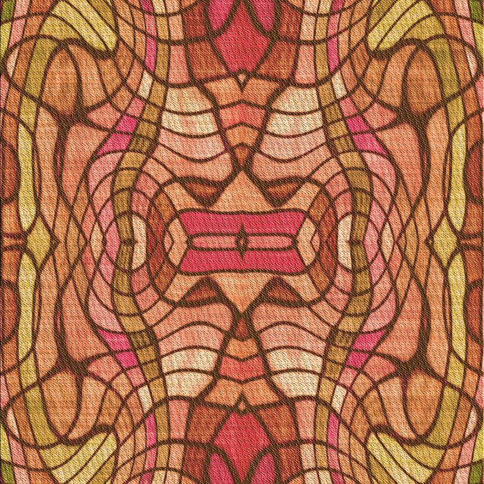 Patterned Orange Rug, pat3165org