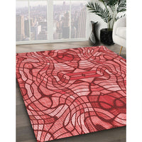 Patterned Red Rug, pat3165rd