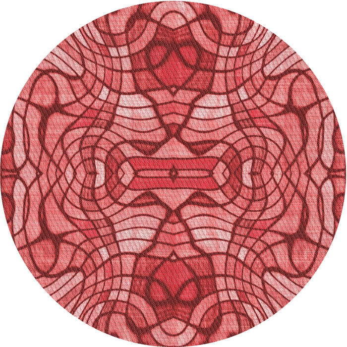 Square Patterned Red Rug, pat3165rd