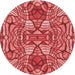 Square Patterned Red Rug, pat3165rd