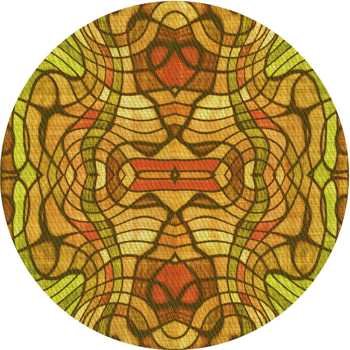 Square Patterned Mahogany Brown Rug, pat3165yw