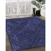 Machine Washable Transitional Night Blue Rug in a Family Room, wshpat3166blu