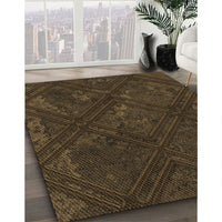 Patterned Red Brown Rug, pat3166brn