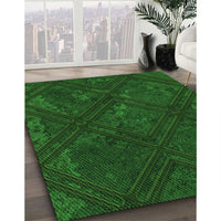 Patterned Green Rug, pat3166grn