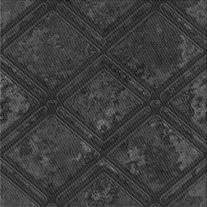 Round Patterned Charcoal Black Rug, pat3166gry