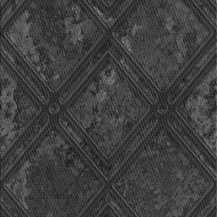 Machine Washable Transitional Charcoal Black Rug, wshpat3166gry