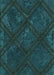 Patterned Teal Green Rug, pat3166lblu