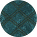 Square Machine Washable Transitional Teal Green Rug in a Living Room, wshpat3166lblu