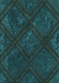 Machine Washable Transitional Teal Green Rug, wshpat3166lblu