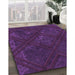 Patterned Dark Orchid Purple Rug in Family Room, pat3166pur