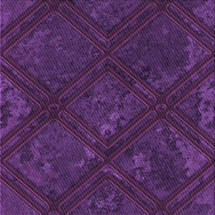 Round Machine Washable Transitional Dark Orchid Purple Rug, wshpat3166pur