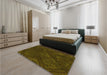 Patterned Oak Brown Rug in a Bedroom, pat3166yw