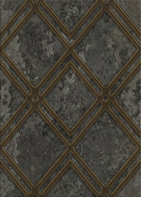 Machine Washable Transitional Midnight Gray Rug, wshpat3166