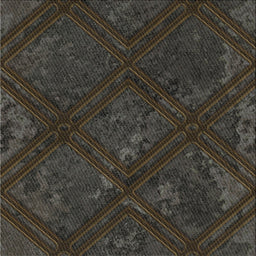 Square Patterned Mid Gray Novelty Rug, pat3166