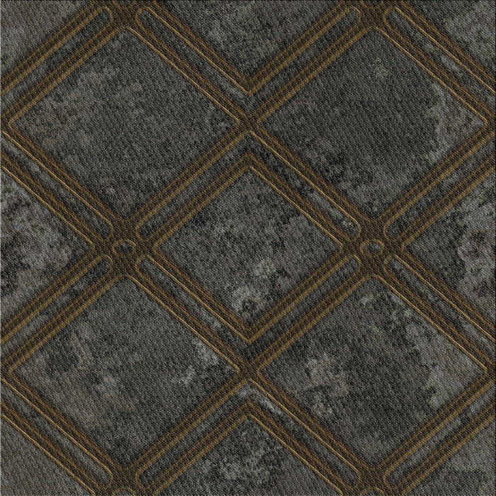 Square Patterned Mid Gray Novelty Rug, pat3166