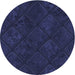 Square Machine Washable Transitional Night Blue Rug in a Living Room, wshpat3167blu