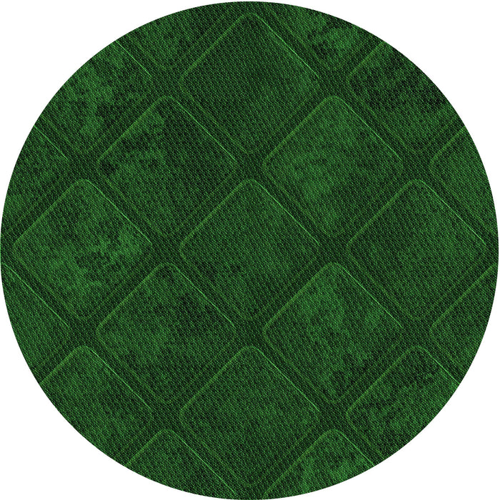 Square Machine Washable Transitional Green Rug in a Living Room, wshpat3167grn