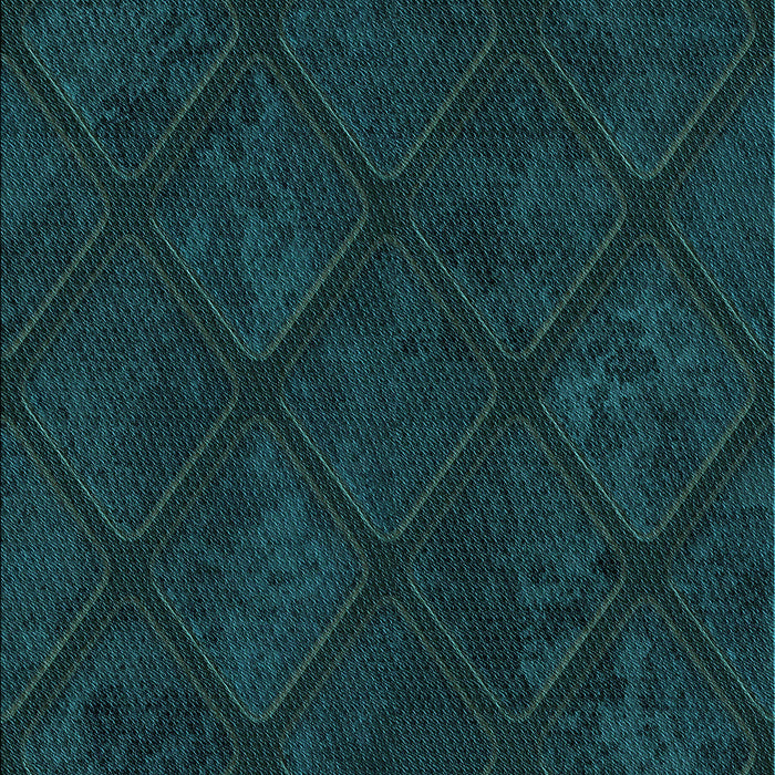 Patterned Teal Green Rug, pat3167lblu