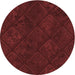 Square Machine Washable Transitional Red Rug in a Living Room, wshpat3167rd