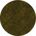 Square Patterned Dark Bronze Brown Rug, pat3167yw